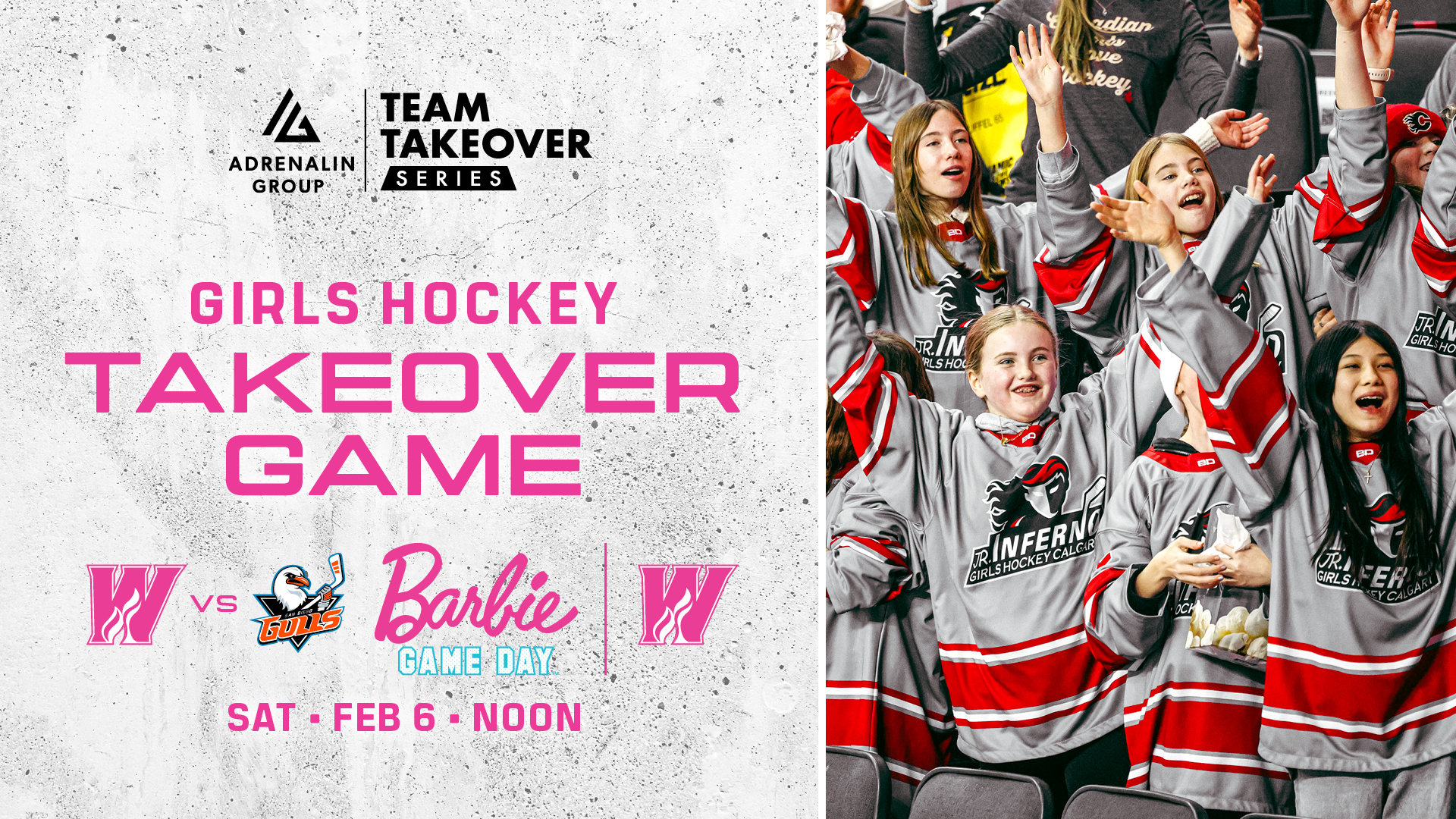Girls Hockey Takeover • Saturday, Feb 6, 2027 • 12:00PM