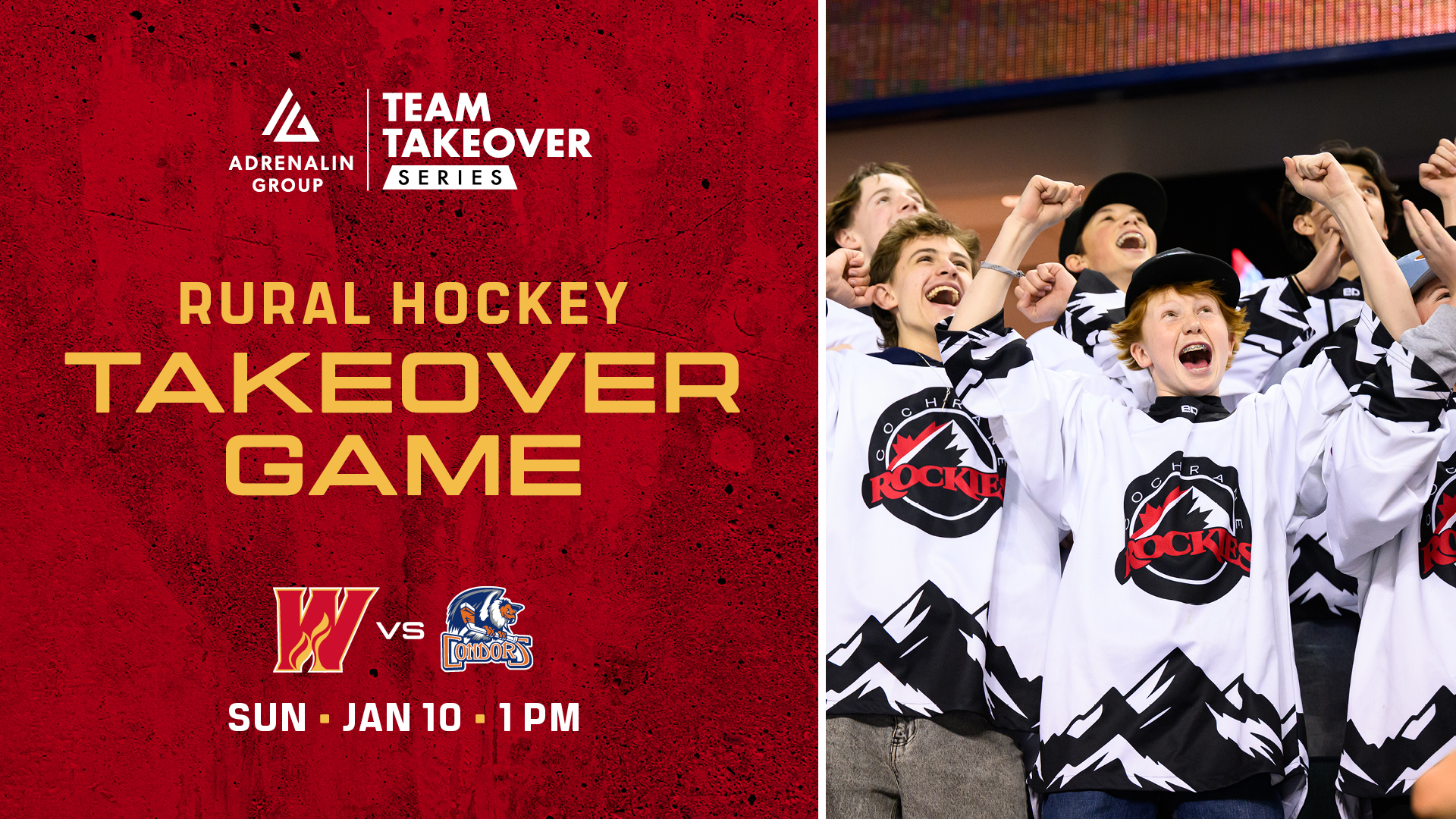 Rural Hockey Takeover Game • Sunday, Jan 10, 2027 • 1:00PM