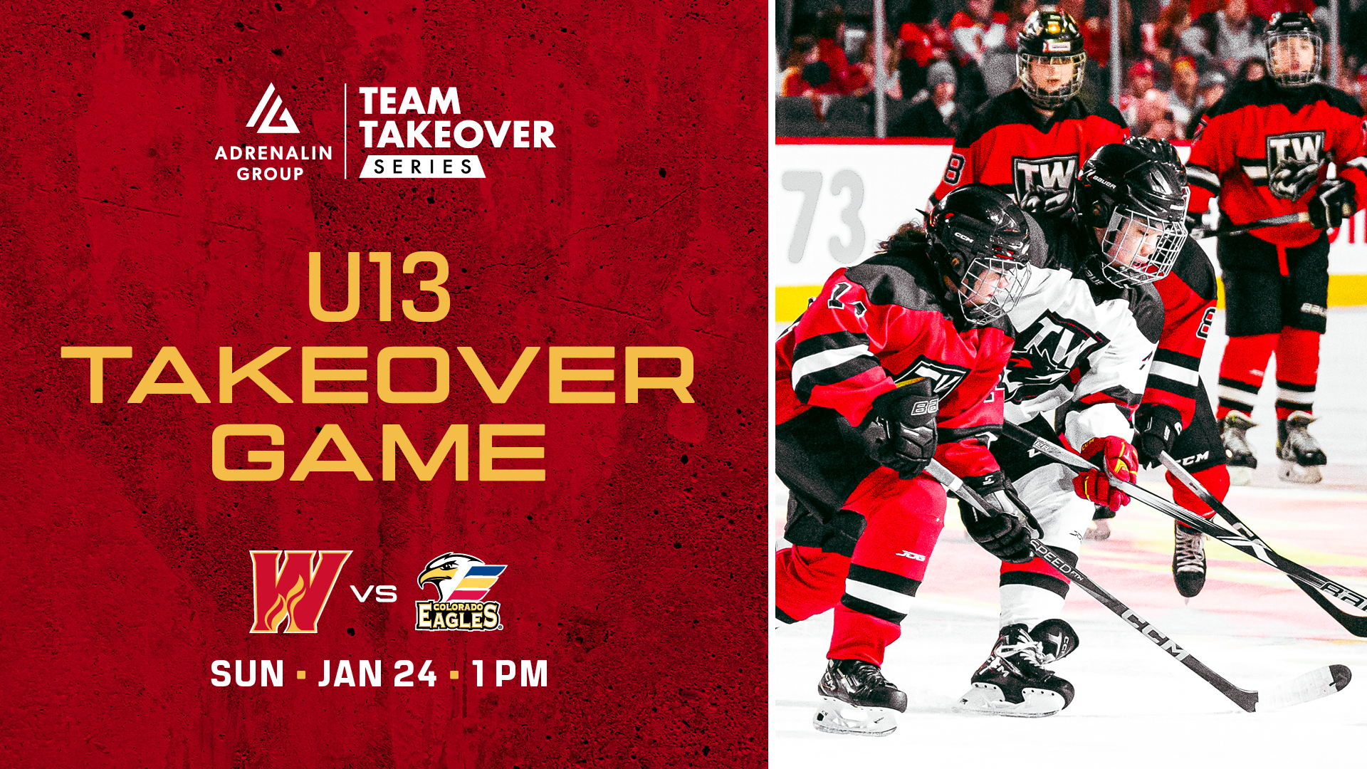 U13 Takeover Game • Sunday, Jan 24, 2027 • 1:00PM